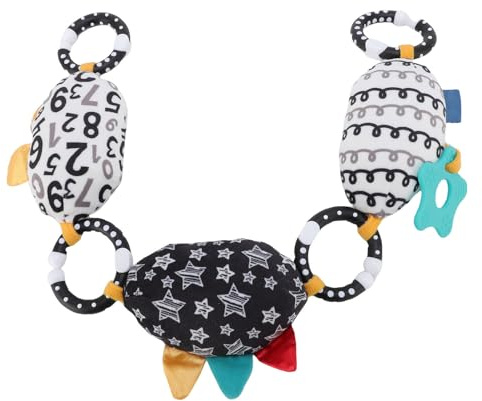 Riuulity Adorable Cochecito de bebé Sonajero Juguete Colgante, Colores Brillantes para Reconocimiento Auditivo, Juguete de Actividad en el Coche