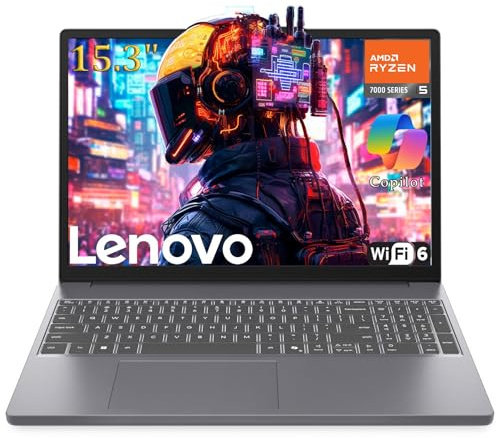 Lenovo 15 Gaming Laptop, AMD Ryzen 5 7535HS, 8GB DDR5, 256GB PCIe SSD | Laptop para juegos de 15 pulgadas, pantalla FHD+, Wi-Fi 6, BT 5.3, cámara web, Luna Grey, Win 11 Home, juegos de nivel básico