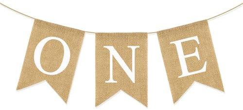Adorables banderines de cumpleaños, banderines de arpillera para trona, de de golondrina, joyería para sesiones fotográficas y fiestas de bebés Banderines elegantes para bebés