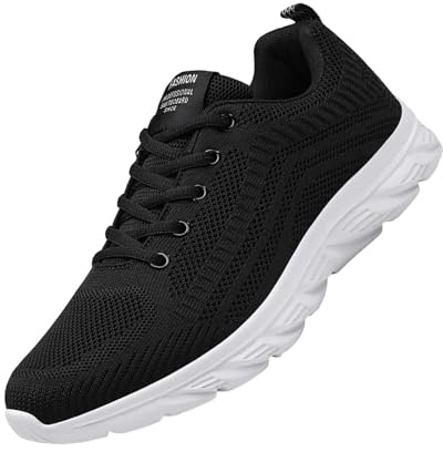 Lättviktssko för män, ortopedisk sko för män med snörning, löparsneaker med nätöverdel, halkfria mjuka sulor sneakers, träningsskor, löpning, promenader