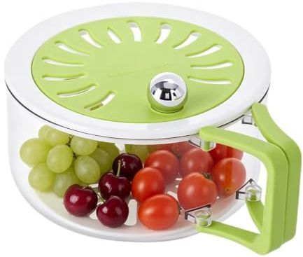 Generisk tvättskål bärbar dräneringsservett och hälla med lock | tvättkorg lämplig för bär, sallad, kylskåp, kök, camping, picknick och