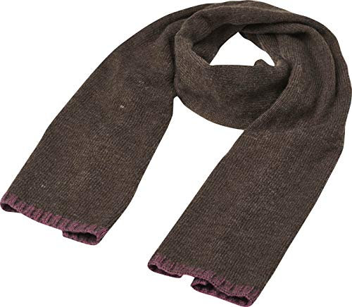 Neverless Strickschal Herren Winterschal Zweifarbig Überlänge Oversize RIPP-Strick Melange braun-lila