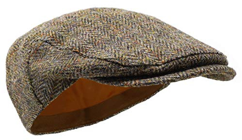 Borges & Scott Nevis Schirmmütze – Schiebermütze aus 100% handgewebter Wolle - Harris Tweed - wasserabweisend