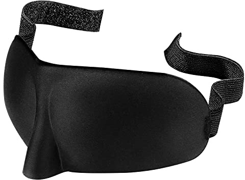 Glamza Schlafmaske - Verstellbare 3D-Augenmaske aus weichem Schaumstoff zum Schlafen - Perfekte Augenbinde Abdeckung für Flugzeug, Reisen, Nickerchen usw. - Einschlafhilfe für Männer & Frauen -