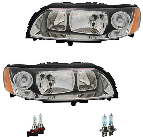 EISENFELS Bundle Set 70800401 Scheinwerfer rechts & links + Leuchtmittel H9 Classic + H7 NIGHT BREAKER kompatibel mit V70 II P80_