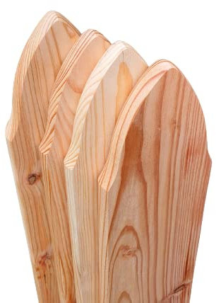 Zaunlatten 2x9x80cm Sibirische Lärche 30 Stück Muster E