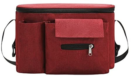 König Design Kinderwagen Organizer Kinderwagentasche Buggy Tasche Getränkehalter Wickeltasche (Rot)