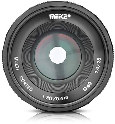 MK Objectif à grande ouverture F1.4 35 mm avec mise au point manuelle Compatible avec les appareils photo Panasonic Micro Four Thirds M4/3