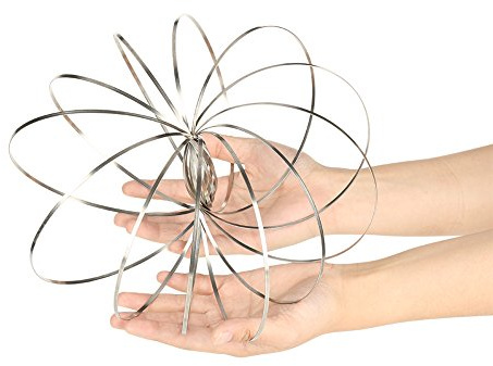Fl?desringar, Stressavlastande Tr?ning Ringleksak i Rostfritt St?l f?r Arm Spinner