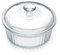 NUTRIUPS Cacerola redonda de vidrio de 2,4 L con tapa, vidrio de borosilicato, cacerola redonda para horno (22 x 22 x 14,5 cm)