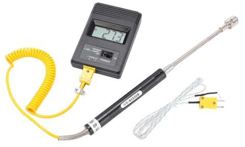 Haosie Probe Thermometer, Digital Thermocouple Thermometers | Probe LCD Thermometer, K-Type Thermocouple Plug, for Industrial Measuring Gas Car BBQ Cooking