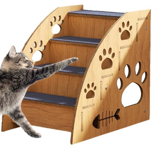 Gkumgwo Haustiertreppe für Bett, Indoor-Haustiertreppe, Hundetreppe – Katzentreppe aus, Haustiertreppe, Hundebett-Stufen, Hundetreppe rutschfest für große/mittelgroße/kleine Hunde und Katzen