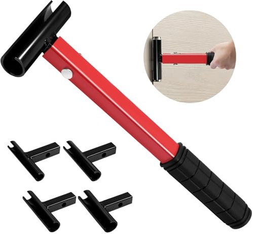 XUYUZDQ Schlüssel zum Einstellen des Scharnierspalts, 4 in 1 Türscharnier-Einstellschlüssel für Wohn und Geschäftsräume, Schwerlast-scharnierschlüssel aus lackiertem Stahl with Rubber Grip (14-25mm)