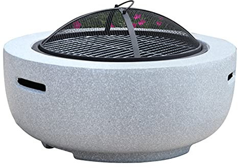 JFNHUTL Feuerstelle für den Außenbereich, Garten-Feuerstelle mit Holzofen, Grilltisch, Feuerschale für den Außenbereich mit Funkenschutz und Schürhaken (Farbe : 60cm)