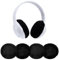 4 unidades de fundas protectoras para auriculares, almohadillas para auriculares, almohadillas para auriculares, almohadillas antideslizantes, para proteger contra la suciedad, elásticos, lavables,