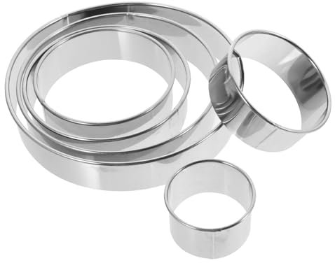 ABOOFAN Emporte-pièces à Raviolis Inox 6 Pièces Rond Acier Inoxydable Découpe Pâte Ergonomique Ustensile La Cuisine Pratique Pour Fabrication Raviolis Et Biscuits