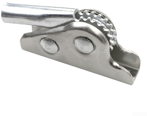 1 bisagras plegables para sofá, conector de palanca ajustable de 180 grados, 5 engranajes, bisagras de carraca, material de hierro, chapado en zinc, acabado blanco y plateado, accesorios de gabinete
