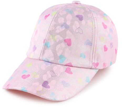 MniJiza Floral Gorro de Béisbol Bebé Gorra Niña y Niño Gato Mariposas Niña (4-8años, Corazón Rosa)