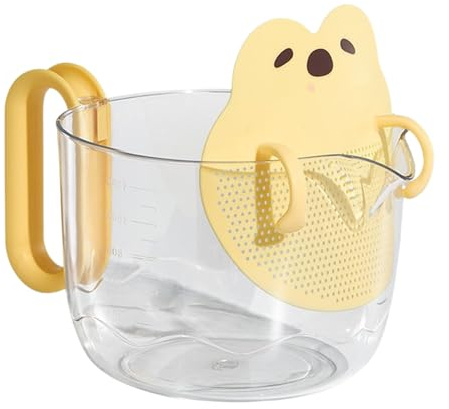 Baking Measure Cup, Liquid Filter Container, Strainer Spout Design, Accurate Mixing Tool, Kitchen Gadget For Egg Rice, Home Cooking Restaurant Laboratory Use, 8.07x6.69x5.71 Inches