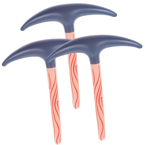 minkissy 3pezzi Piccone Gonfiabile in PVC Giocattolo Forma Piccone Accessori per Feste Come Bomboniere o Regalo per Ragazzo Tutto età Facile da Riporre e Riutilizzare