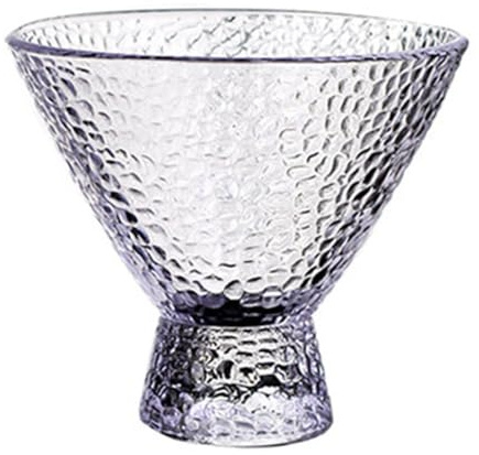 VICASKY Bicchiere Cocktail in Vetro Martellato Vino Multifunzione Design Trasparente per Feste e Decorazioni Bar