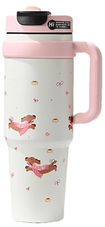 Bouteille d'eau étanche avec poignée | Bouteilles d'eau isothermes | Pour femmes, hommes, garçons et filles, café, boissons glacées chaudes