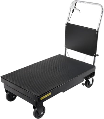 ELMAG Scheren-Hubtischwagen hydraulisch 225kg | Tragkraft 225kg | Hubhöhe 710mm | Tischabmessungen 708x450mm | Höhenverstellbar | Hebebühne | Scherenhubwagen