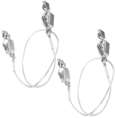FOMIYES 2 Clips en Acier Inoxydable pour Câble et Masque D'escrime, Clips de Fil à Main pour Escrime, Connecteur Électrique Fiable pour Fleuret et Sabre, Équipement Sportif D'escrime,