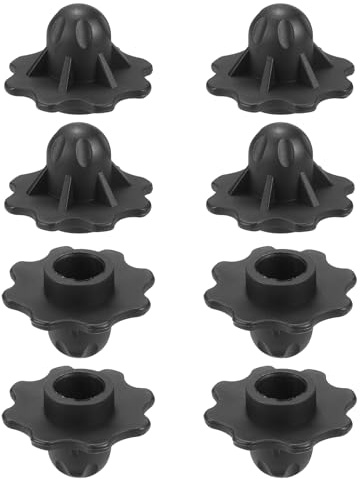 sourcing map 8Pcs Camping Chair Foot Cover, 0.59 Inch Plastic Table Legs Feet Covers Furniture Floor Protectors for Outdoor Moon Chair Folding Furniture Camping Gear, Black