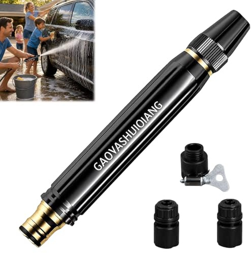 Embout de buse d'arrosage haute pression, Accessoire de pulvérisation réglable à Main résistant,Buse haute pression pour tuyau arrosage de jardin, pour pelouse, cour, arrosage, nettoyage de voiture