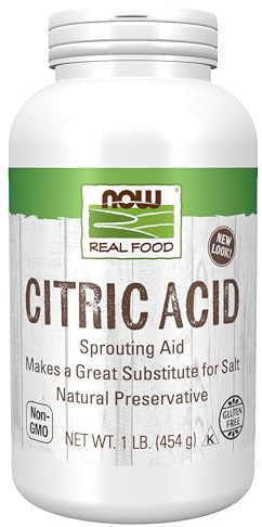 NOW Foods, Citric Acid, Sprouting Aid, Great Substitute for Salt, Preservative Found in Citrus Fruits, 1-Pound