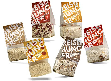REISHUNGER BIO Blitz-Risotto Fertigmischungen im Set - 6 verschiedene Sorten (6 x 250g) - Glutenfrei