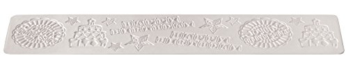 silikomart | TRD16 Tapis en Silicone pour décorations d'anniversaire, antiadhésif, paquet de 1 tapis, 80x400 h 1.8 mm, fabriqué en Italie
