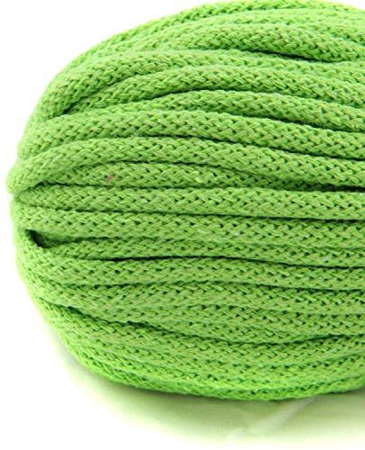 nts Nähtechnik 6mm 50m Baumwollkordel Kordel Seil in vielen Farben (hellgrün)