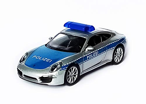 Toys Porsche 911 (991) Carrera S Policía Modelo Metal Welly Modelo Coche de Juguete 47