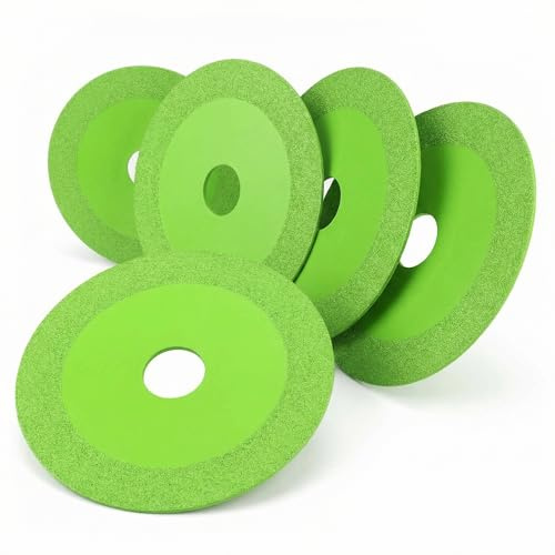 QWORK® 5 Stück Glasschneidescheibe, Glas-Trennscheibe,100X15X20mm, Geeignet für Glas, Jade, Kristall