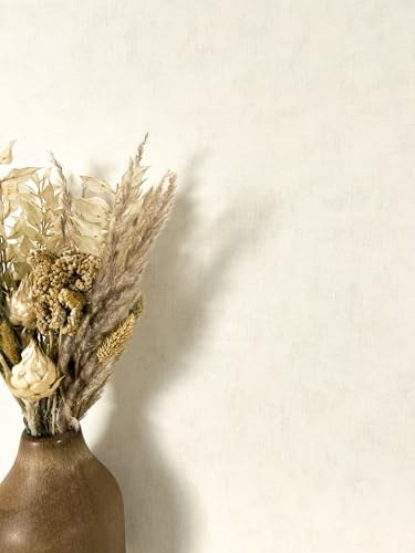 Newroom Vliestapete Weiß Leinenoptik Wohnzimmer Tapete Schlafzimmer | feine Leinenstruktur, textilartige Gewebeoptik matt, warmes Cremeweiß, einfarbig ansatzfrei, Tapete Wandtapete, Boho Landhaus
