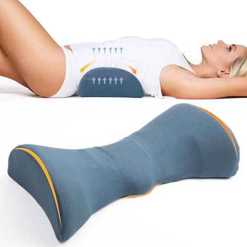 Cozyhealth Almohada de apoyo lumbar para dormir, espuma viscoelástica, cojín de apoyo lumbar para aliviar el dolor de espalda baja, almohada de apoyo de espalda, almohada de apoyo para la cintura,