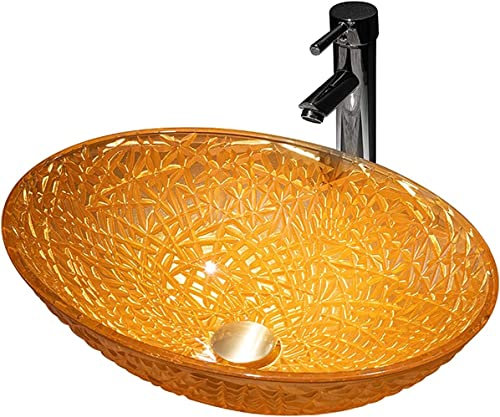 mueble lavabo sobre encimera, Lavabo De Baño Ovalado, Lavabo De Tocador De Baño Sobre Encimera De Vidrio Dorado, Lavabo De Baño De Lavado De Arte Moderno, Guardarropa, Inodoro De Cocina