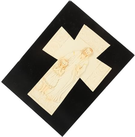 Amosfun Harz Handwerk St. Taufe Hängen Bord Religiöse Wohnkultur 3rd Hochzeit