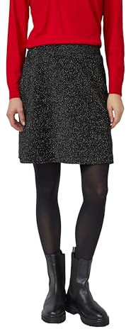 s.Oliver 2175415 Jupe en Tricot avec Fil pailleté, Gris/Noir, 48 Femmes