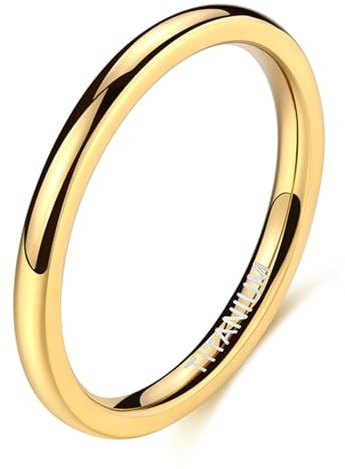 TIEHOKTW Verlobungsringe mit Gravur Titan, Eheringe 2MM Silber/Schwarz/Gold/Blau/Roségold Schlicht Hochzeit Ringe Poliert Modeschmuck Ohne Stein Damenring Größe 47-71