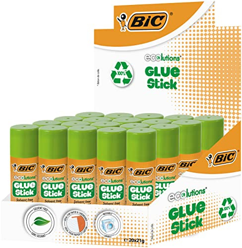 Bic 9211931 Ecolutions Klebestift, Box mit 20 Stück