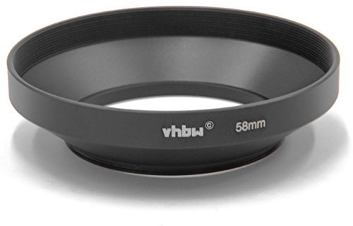 vhbw Dispositif Pare-Soleil, Anti-reflet Grand Angle 58mm pour Olympus 75-300 mm 4.8-6.7 Ed (EZ-M7530), 75-300 mm 4.8-6.7 Ed II (EZ-M7530-II).