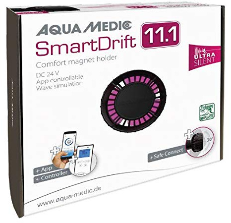 Aqua Medic SmartDrift 11.1, Kompakte „Ultra Silent“ Strömungspumpe, Steuerung über App oder Controller (inkl.)