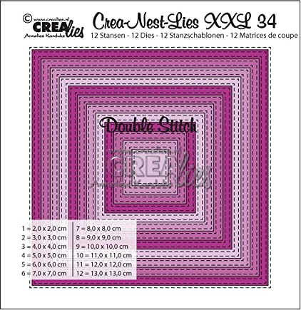 Stanz- und Prägeschablonen - Double Stitch Quadrat