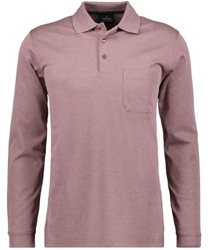 RAGMAN Herren Softknit-Polo mit Brusttasche, Langarm