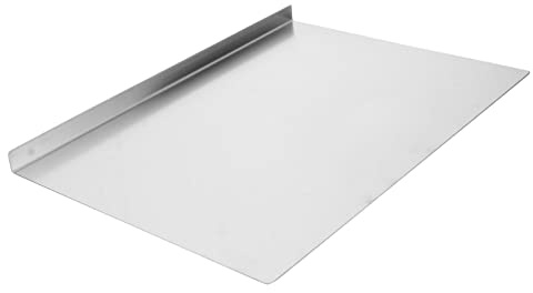 HEMOTON Tabla de Cortar de Cocina de Acero Inoxidable, Tabla de Cortar de Alimentos, Tabla de Hornear (Plata)
