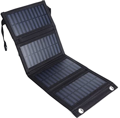 Chargeur Solaire de Ports USB, Panneau Solaire d'alimentation Portable étanche 20 W 5,5 V et équipement de Camping de Randonnée Pliable Panneau Solaire USB, Chargeur de Panneau Solaire(mp04b)