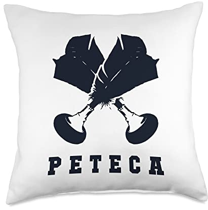 Indiaca Professional Peteca Peteca Players Gifts Emblem Game Ball Professional Indiaca Peteca Throw Pillow, 18x18, Multicolor